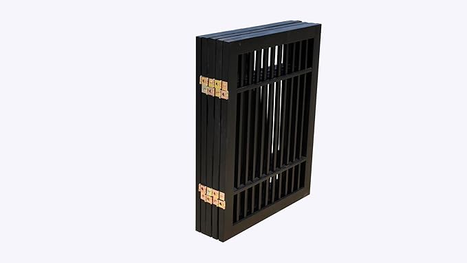 Pet Dog Gate Strong and Durable Freestanding Folding Acacia Hardwood Portable - Image 4
