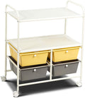 Giantex Rolling Storage Cart w/ 4 Drawers 2 Shelves Metal Rack Shelf Home by Giantex