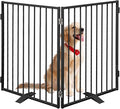 Metal Freestanding Dog Gates, Extra Wide 24", Heavy Duty Freestanding Pet by FurggisPet