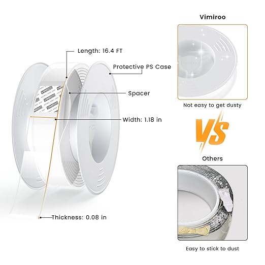 3 Pack Double Sided Tape Heavy Duty, Extra Large16.4FT Nano Double Sided - Image 2