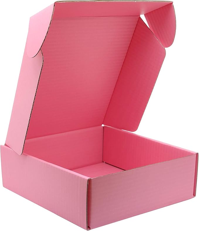 Small Pink Shipping Boxes for Small Business Pack of 25-8x8x4 inches Cardboard - Image 3