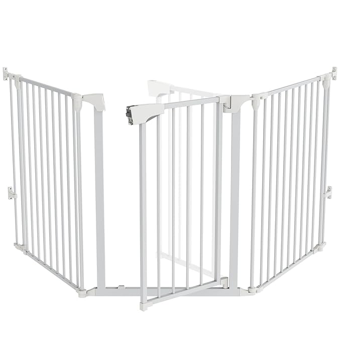 Bonnlo 82-Inch Versatile Safety Gate Metal Baby/Pet Gate Configurable Dog by Bonnlo
