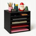 EMERIT 4-Tier Adjustable Paper Organizer, Large Capacity Book Shelf by eMERIT
