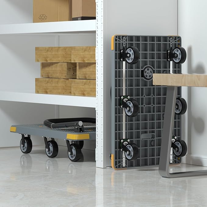 WUD Push Cart, Folding Mobile Platform Trolley, Thickened and Reinforced - Image 5