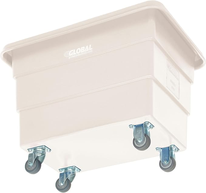 Global Industrial 6 Bushel Plastic Bulk Box Truck, Direct Mount Base, 500 lbs. - Image 3