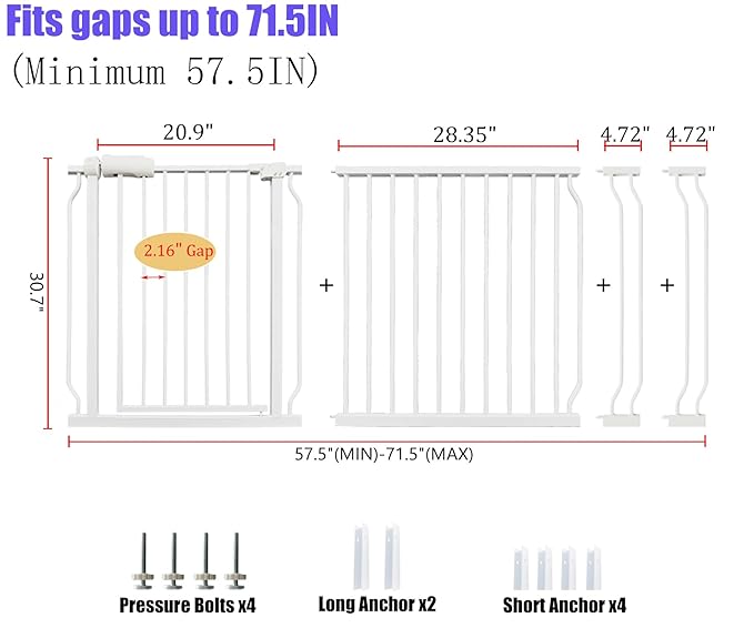Extra Wide 67-71.5 Inch Baby Gates - Image 2