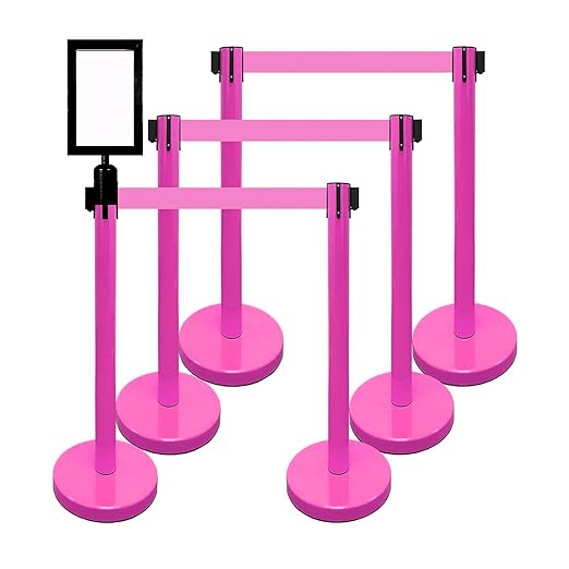 VIP Crowd Control Retractable Belt Stanchion Queue Safety Barrier Set by CrowdControlCenter
