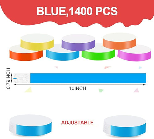 1400 Pack Neon Paper Wristbands - Image 2