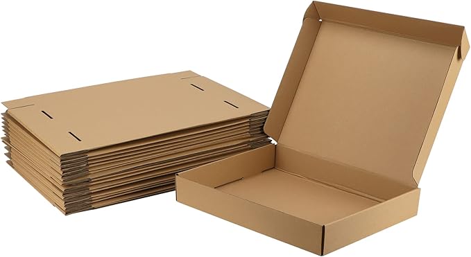 Trwcrt Shipping Boxes 13x10x2 Set of 20, Corrugated Cardboard Box by Trwcrt