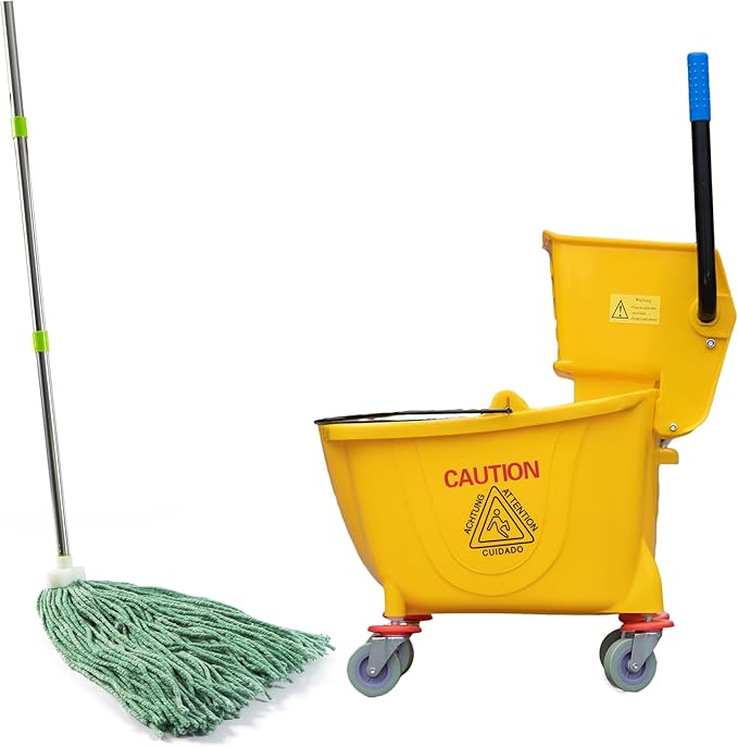 Matthew Cleaning 34 Quart Commercial Mop Bucket INCL.Wet String Mop by MATTHEWCLEANINGPRODUCTS