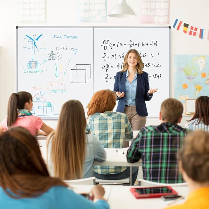 Giant Magnetic Whiteboard 72 x 36 Inch, Foldable Extra Large Dry Erase White - Image 6