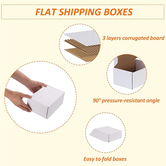 HORLIMER 10 Pack 6x4x3 Shipping Boxes, Small Business - Image 3