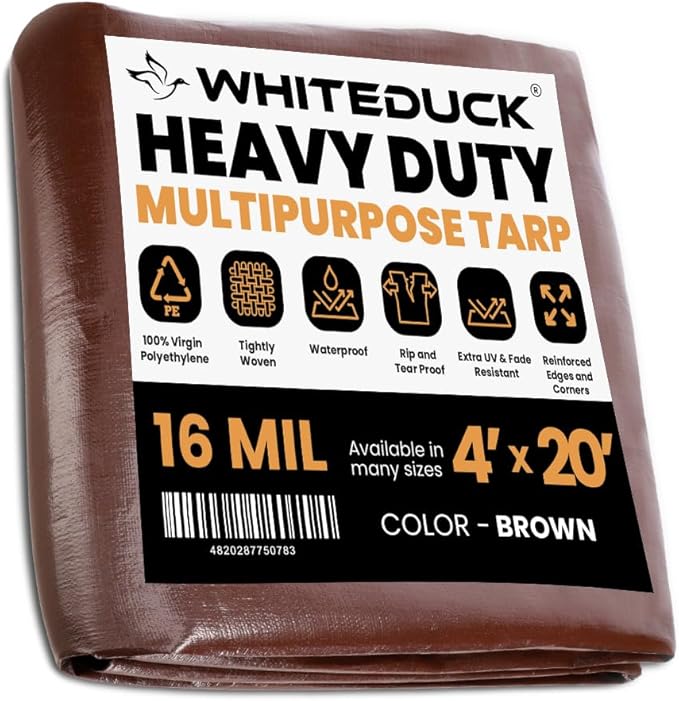 WHITEDUCK Super Heavy Duty Poly Tarp Cover 16 Mil & 10 Mil by WHITEDUCK