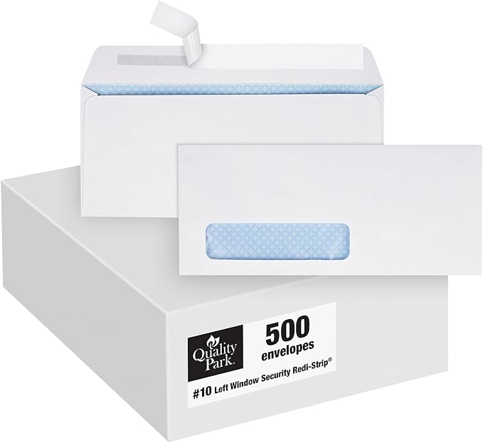 Quality Park, #10 Window Envelopes, 500 per box by Quality+Park