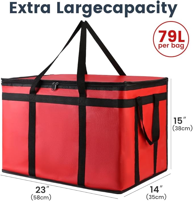 Cooler Insulated Food Delivery Bag & Drink Carrier - Image 7