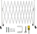 Metal Expandable Barricade Gate, Aluminum Folding Mobile Safety Barrier 130in by Unknown
