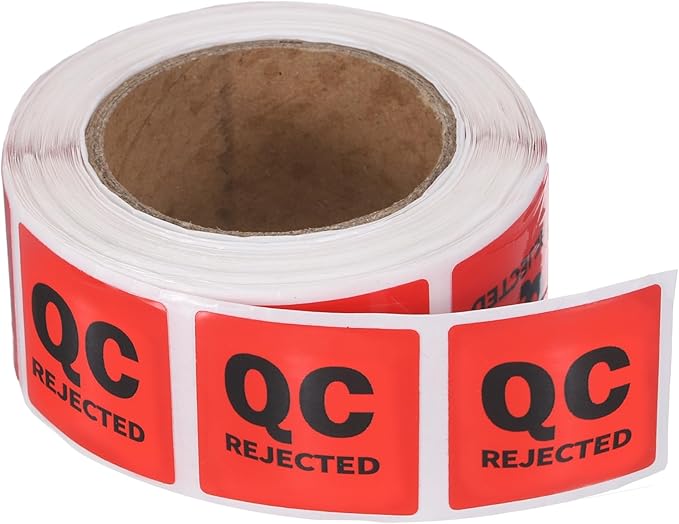 PATIKIL 360 Pcs 1 Roll QC Rejected Labels, 1 Inch Square Inventory Control by PATIKIL