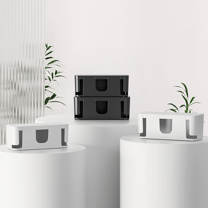 Delamu 2 Pack Cable Management Box, Stylish Cable Organizers - Image 8