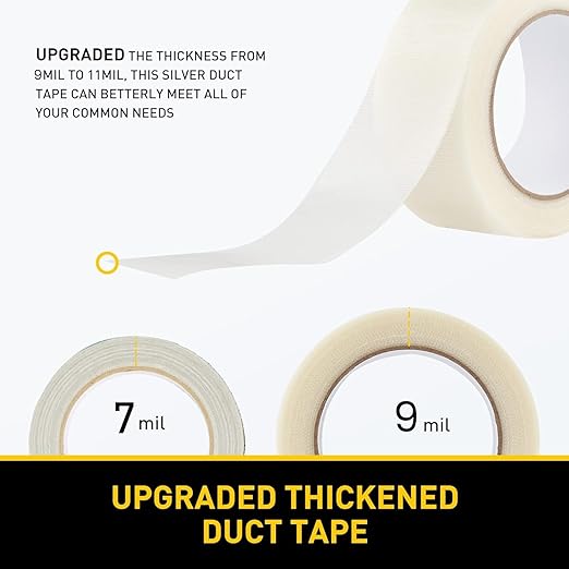 Lichamp 10 Rolls Clear Duct Tapes Heavy Duty, Waterproof No Residue Clear Duct - Image 2