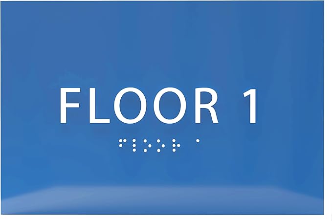 6" X4" Floor 1 Sign by ADACentralSigns