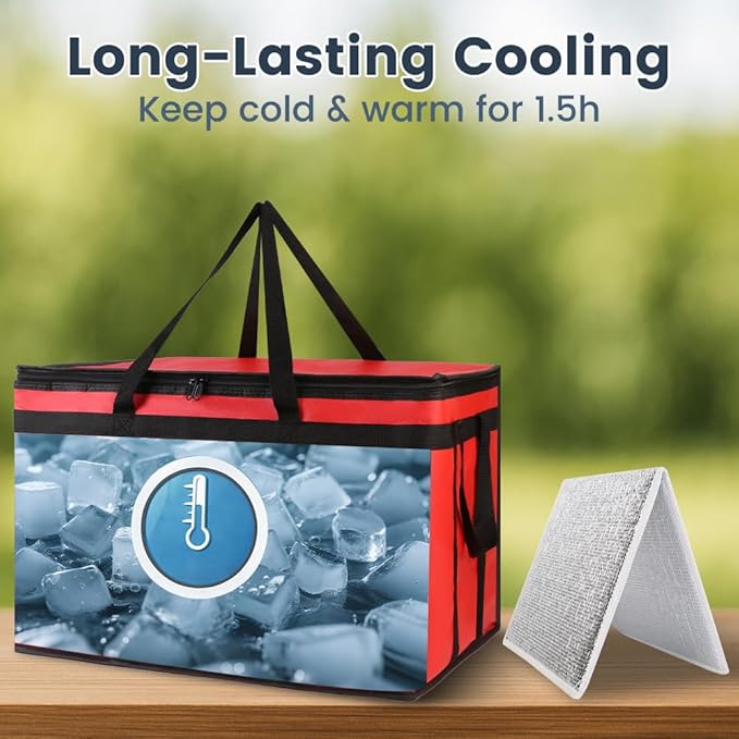 Cooler Insulated Food Delivery Bag & Drink Carrier - Image 2