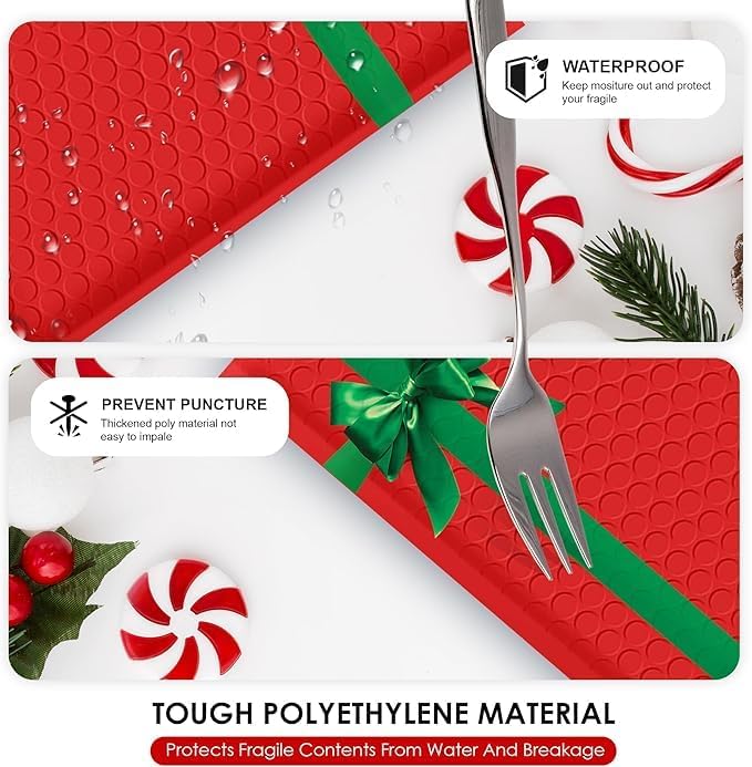 Christmas Poly Bubble Mailers | #4 Cushion Mailer, 9.5x14.5" | Self Seal | - Image 3