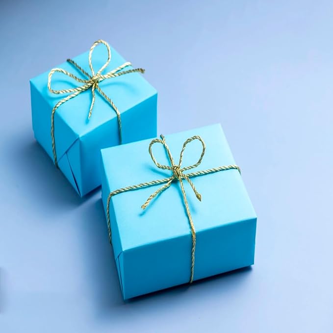 Vanhench 17.5"×963" Blue Wrapping Paper, Sky Blue Kraft Paper Roll - Image 4