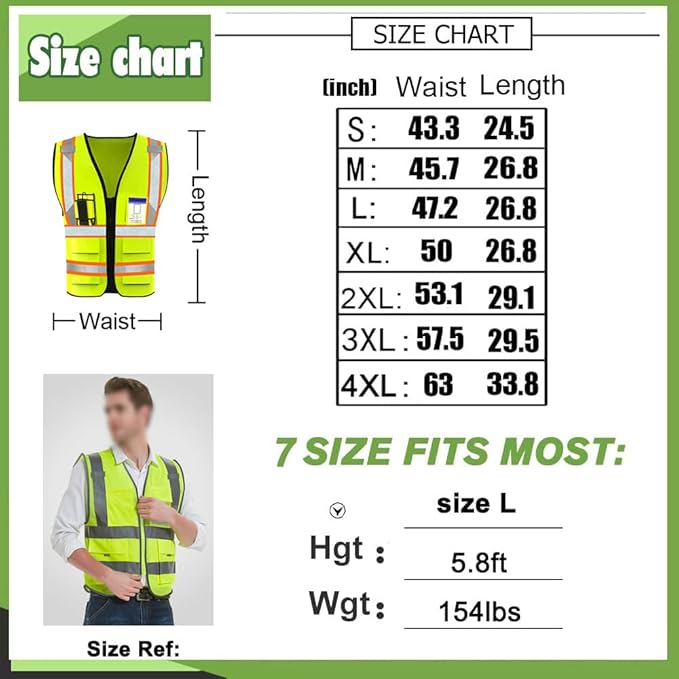 YOWESHOP High Visibility Reflective Safety Vest - Image 5