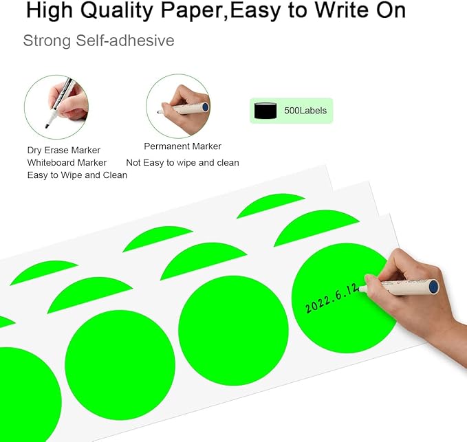 PARLAIM 3 Inch Color Coding Dot Stickers, 500 per Dispenser Box Color Coded - Image 2