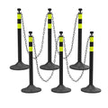 6 Pack Traffic Delineator Post Cones by OranclUS
