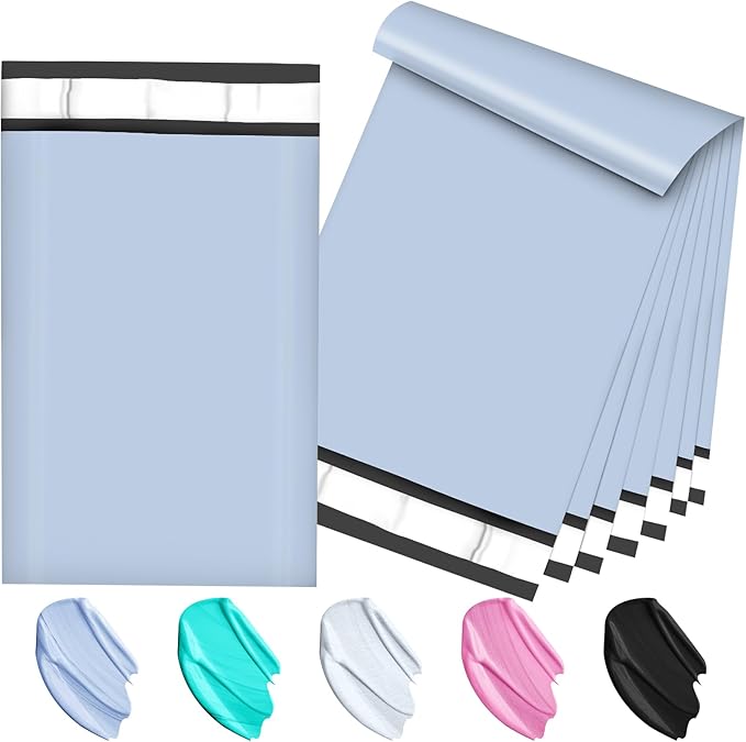 120PC Poly Mailers 6x9 Inch Light Blue Mailing Envelopes Bags Shipping Bags by JollyTrip