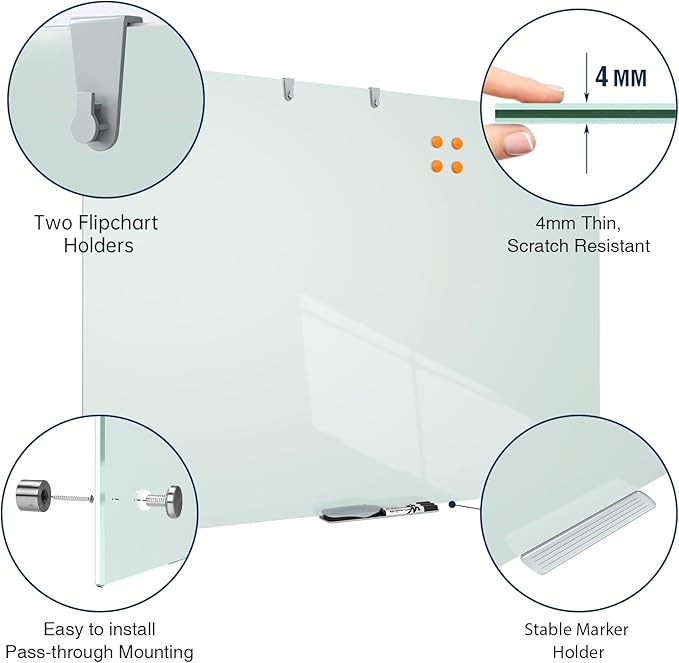 TSJ OFFICE Glass Dry-Erase Board - Image 2