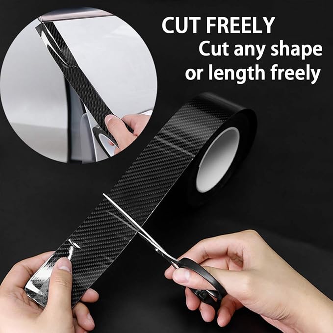 DGSL Car Door Edge Guards Door Sill Protector, 2.7In x 33Ft 5D Carbon Fiber Car - Image 2
