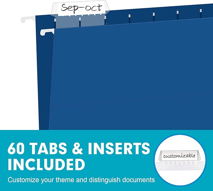 Hanging File Folders, RAZCC 60 Pack Reinforced Hanging Folders Legal Size - Image 5