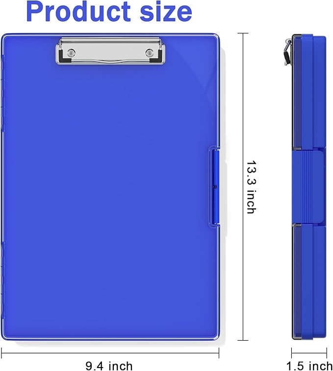 Rimilak Plastic Clipboard with Storage, Side Opening with 2 Compartment - Image 2