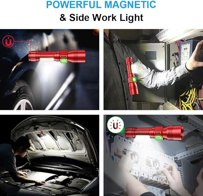 UV Flashlight Rechargeable, Waterproof LED Torch - Image 2