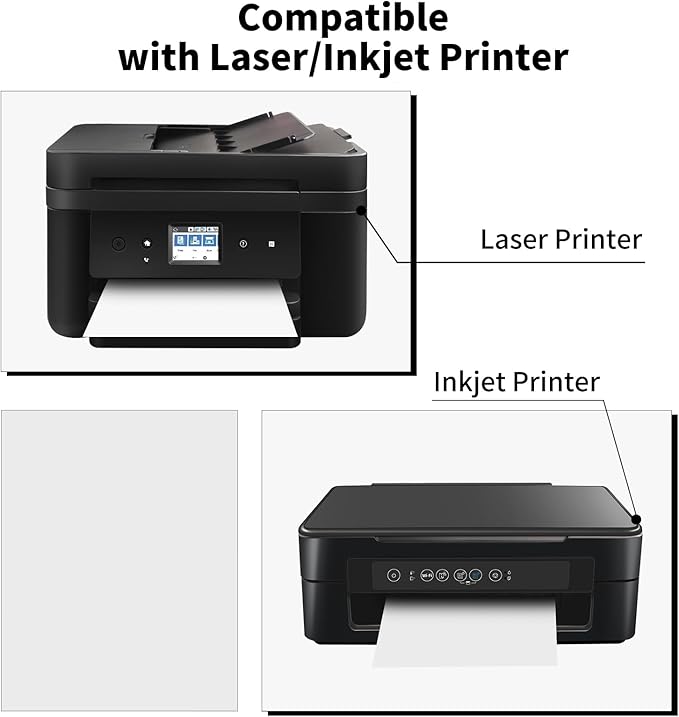 8.5" x 11" Full Sheet Label Sticker Paper - Image 4
