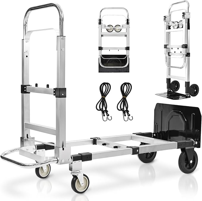 600-Pound 4-Wheel Folding Hand Truck/Cart, Heavy-Duty by Unknown