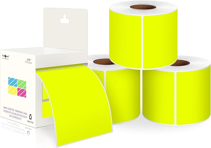 PARLAIM 3 X 5 Inch 1000Per/4Rolls Rectangle Inventory Color Coding Labels by PARLAIM