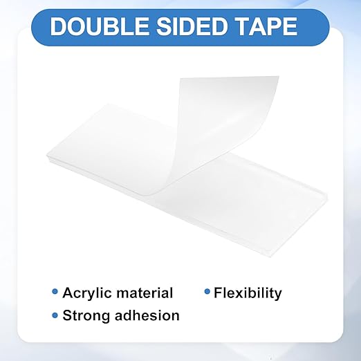 uxcell 30Pcs Double Sided Adhesive Pads, 1.97" x 0.79" Clear Removable Heavy - Image 3
