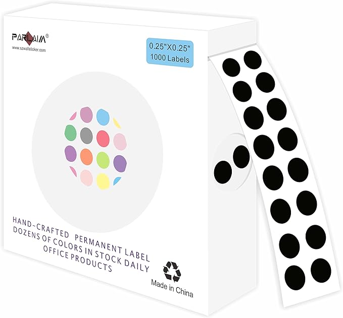 PARLAIM 0.25 Inch Color-Code Dot Stickers, 1000 Stickers Circle Colorful Coding by PARLAIM