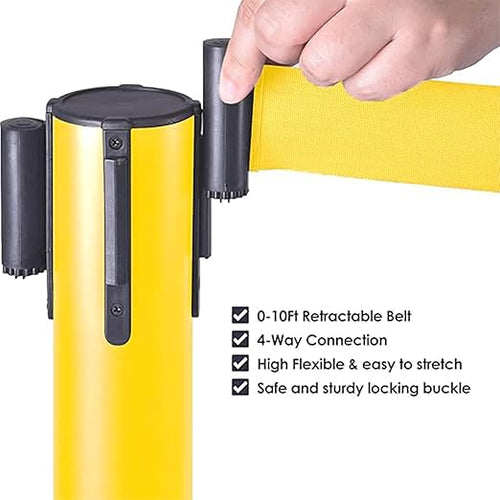 10 ft Crowd Control Stanchion Set, Crowd Control Barrier, Stanchions - Image 2