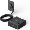 6.5Ft Power Strip with Surge Protector, 8 Outlets 4 USB Ports Extension Cord by SMALLRT