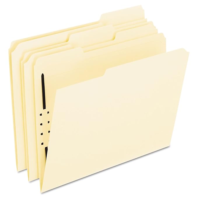 Pendaflex Manila Fastener Folders, Letter Size, 1 Fastener, 1/3 Cut by TOPSProducts