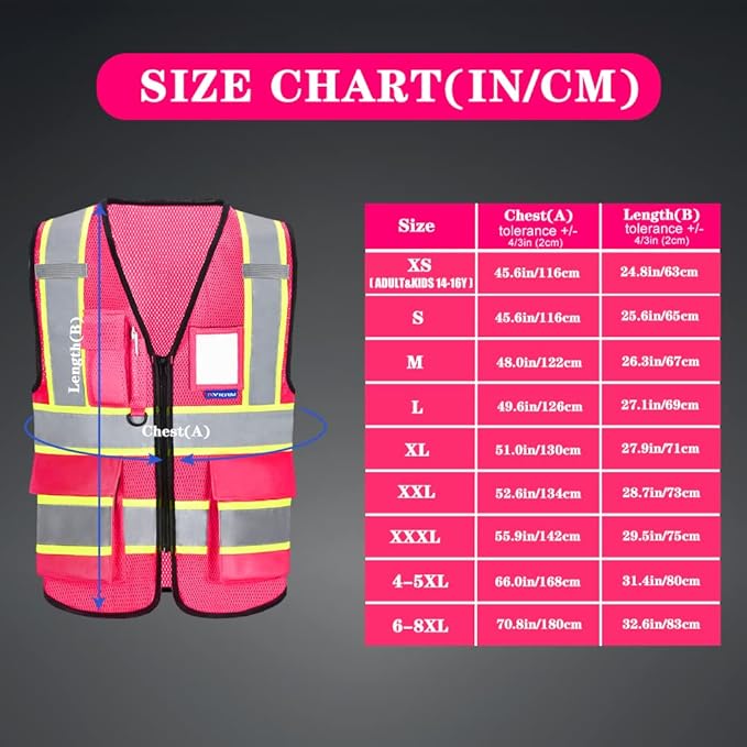 AYKRM 11 color High Vis Reflective Safety Vest - Image 5
