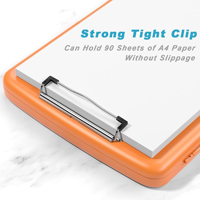Rimilak Plastic Clipboard with Storage, 8.5 x 11 High Capacity Folio Nursing - Image 3