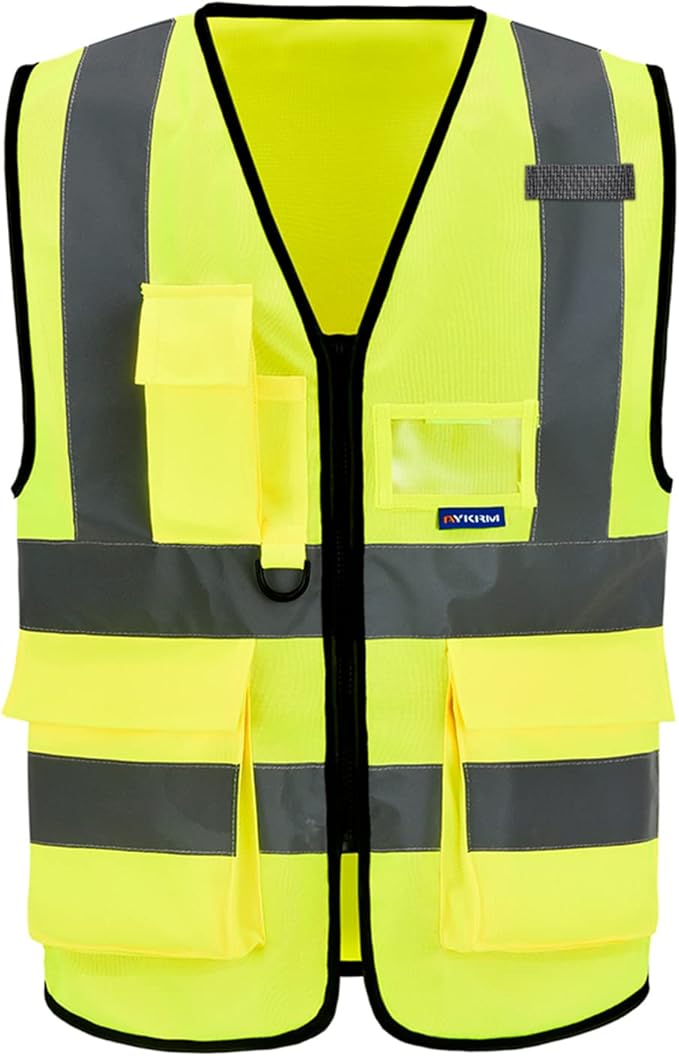 X Small High visibility vest, Reflective Safety Vest Workwear 7 Pockets Hi Vis by A-SAFETY