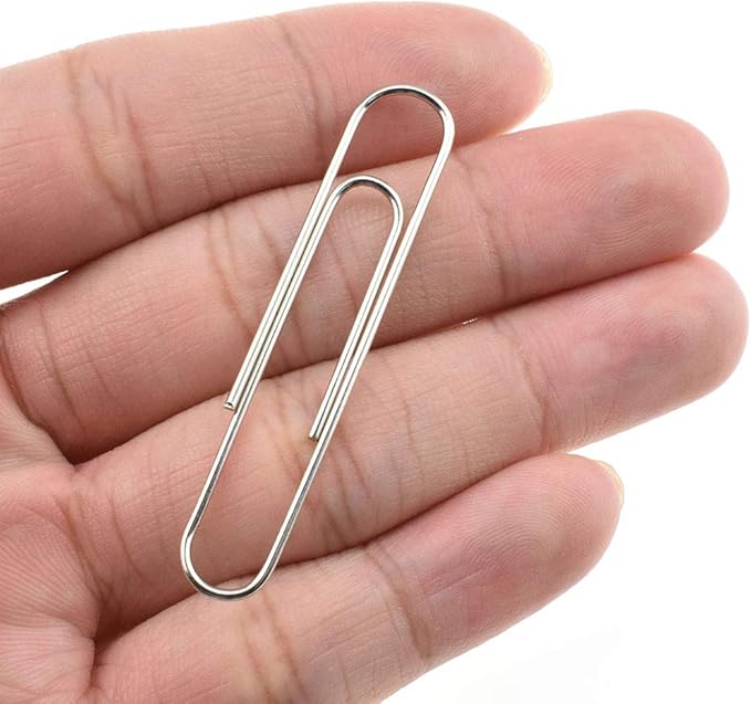 HAHIYO Paper Clips Sturdy 2 inches Length 100 Pack Paperclips Heavy Duty Tight by HAHIYO