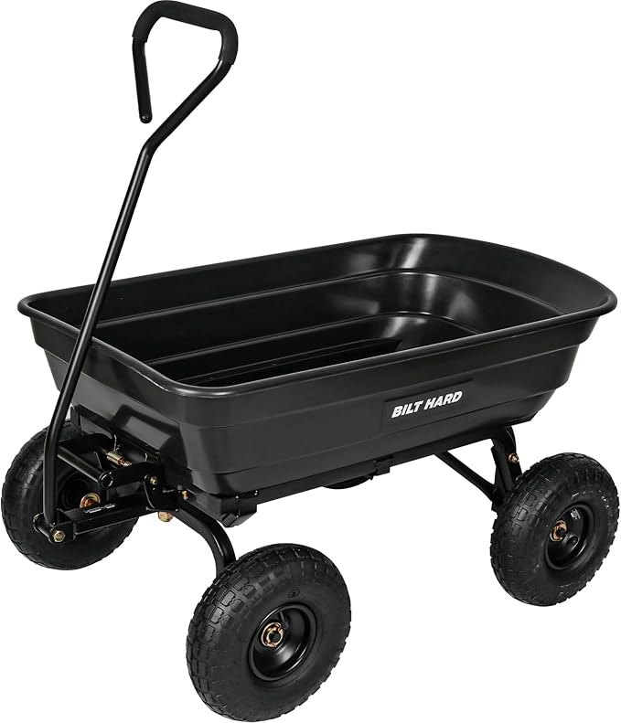 BILT HARD 600 lbs Poly Garden Dump Cart by BILTHARD