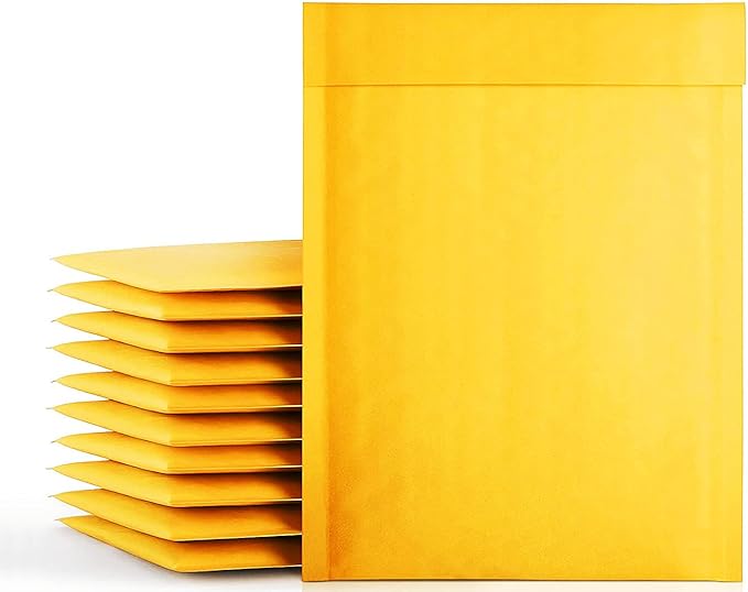 packbabol Kraft Bubble Mailers 6x10 Inch 50 Pcs, Small Self-Sealing Mail by packbabol